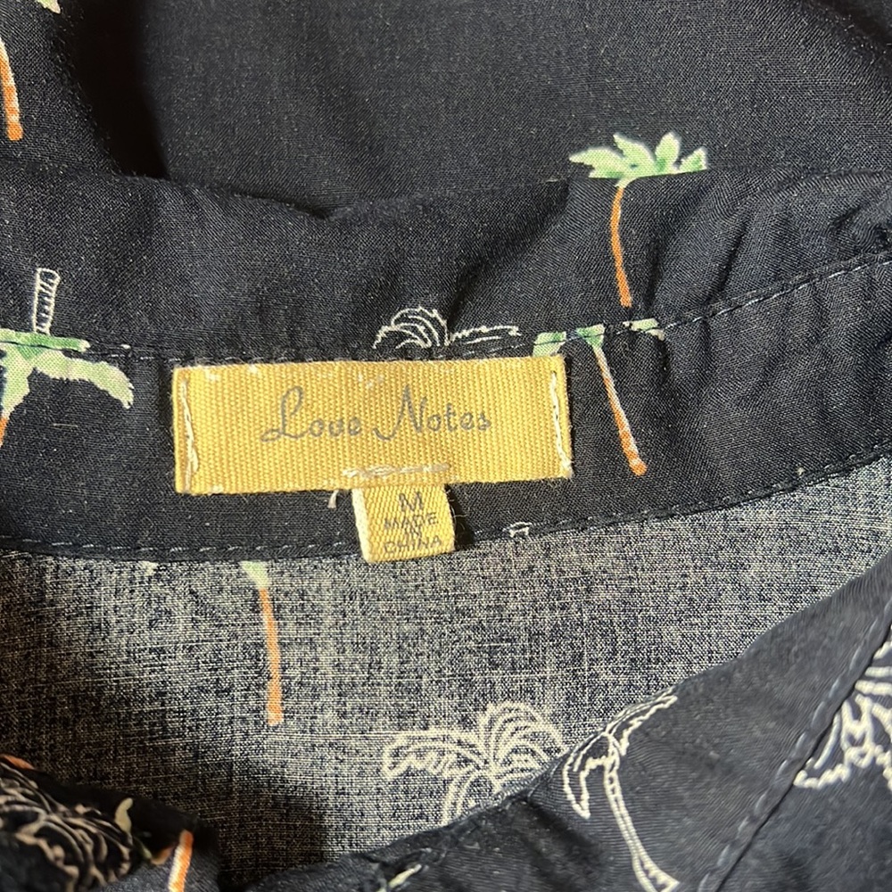 Love Notes Palm Tree Button Down - Picture 3 of 4
